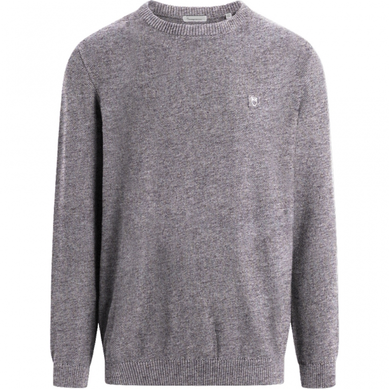 KnowledgeCotton Apparel Field Pullover - dark grey melange